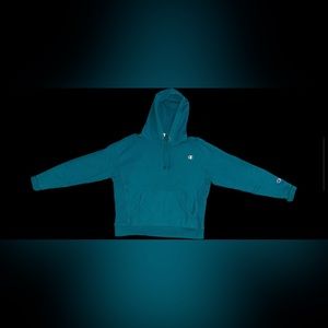 Large champion unisex teal hoodie